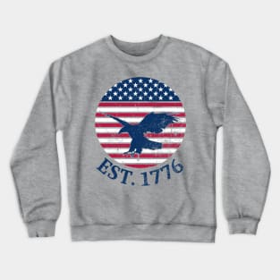 American Flag with Eagle, Est. 1776 Crewneck Sweatshirt